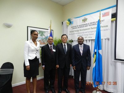 St. Lucia minister thanks Taiwan for green energy assistance