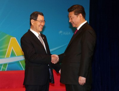 Former VP meets with Chinese president in Boao Forum