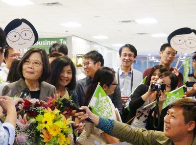 Tsai’s US trip continues to Houston and San Francisco