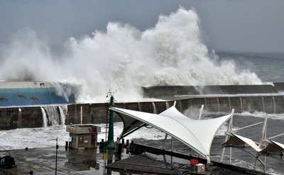 Typhoon Goni's threat to Taiwan lowered; rain in forecast
