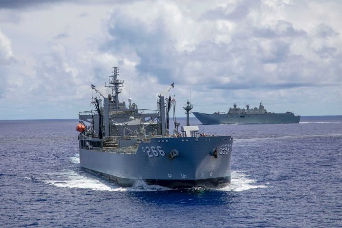 Australian warship travels through the Taiwan Strait