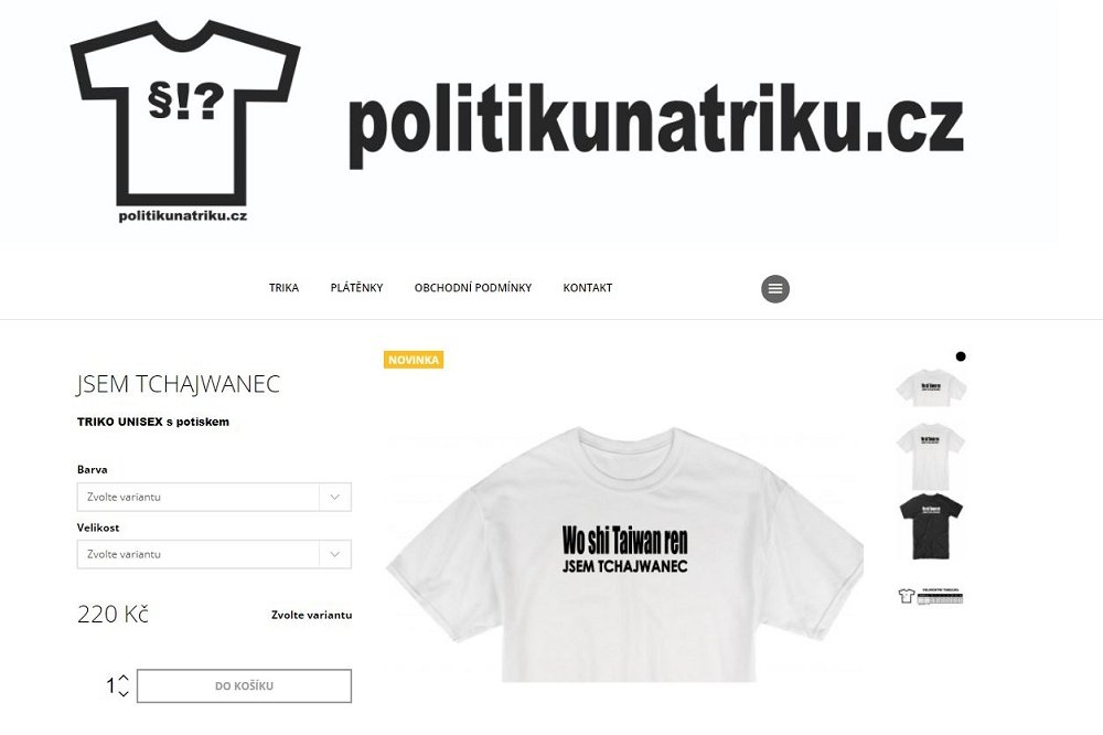 Czech website inundated with inquiries for “I am Taiwanese” T-shirt