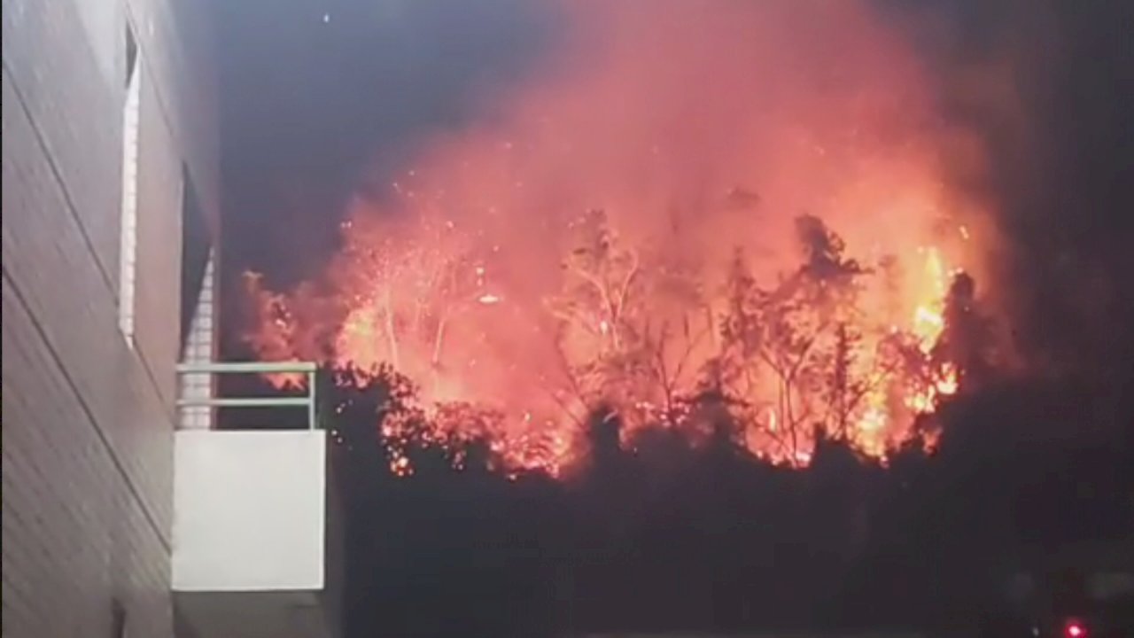 VIDEO: Wildfires break out in central Taiwan due to dry weather