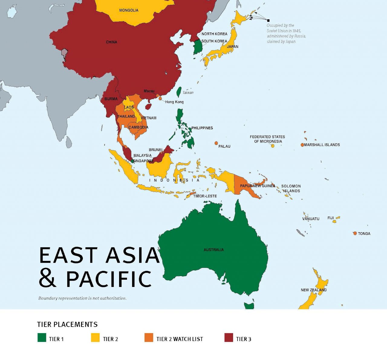 Taiwan highly-ranked in annual US human trafficking report