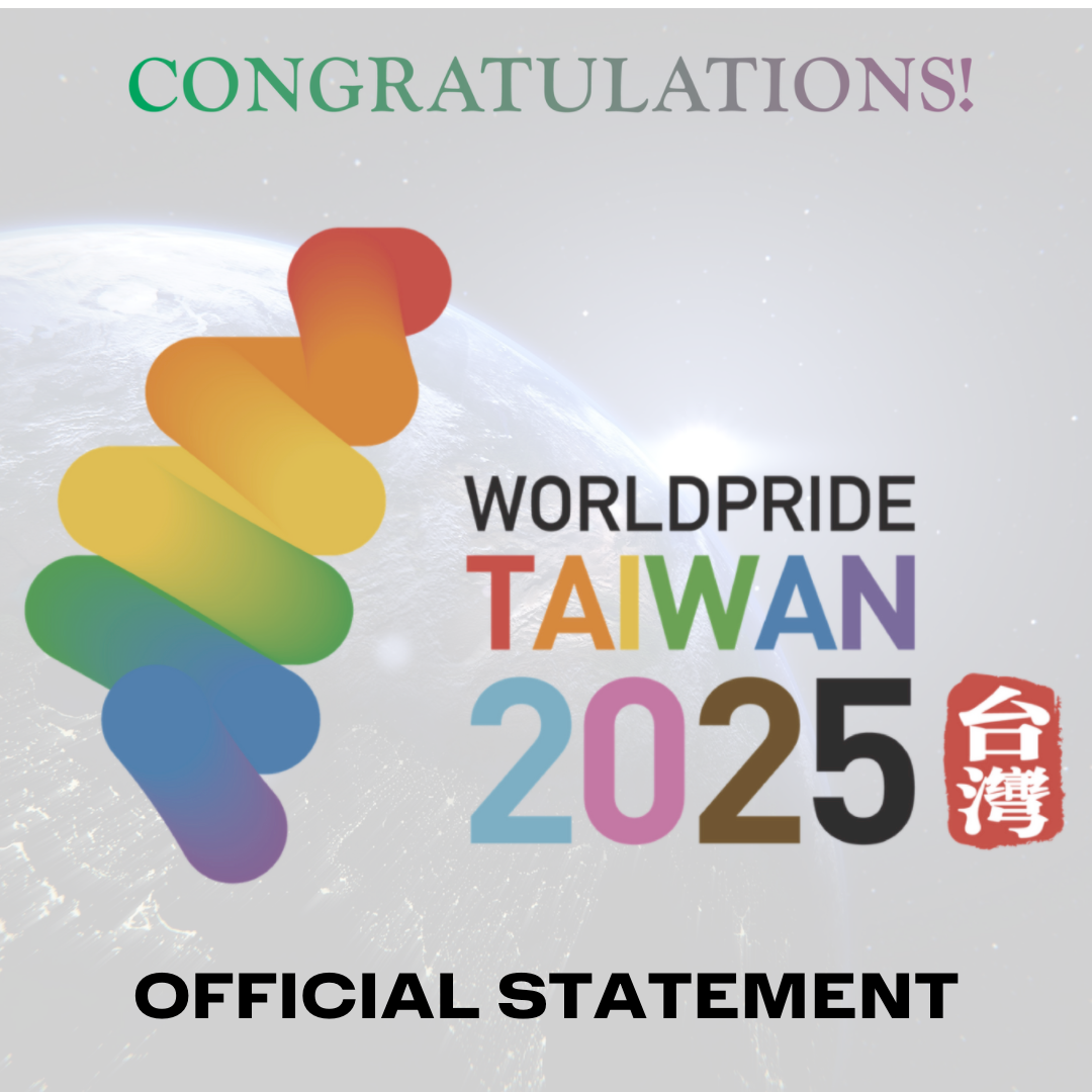 Int’l LGBT pride group acknowledges “Taiwan” in new press release