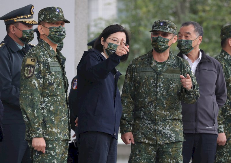 President Tsai inspects military base ahead of Lunar New Year