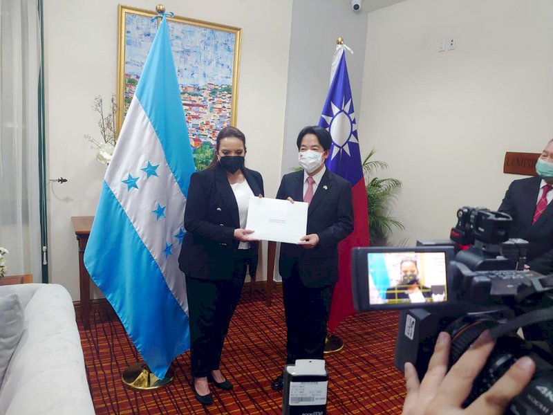 Taiwan vice president meets with incoming Honduran president