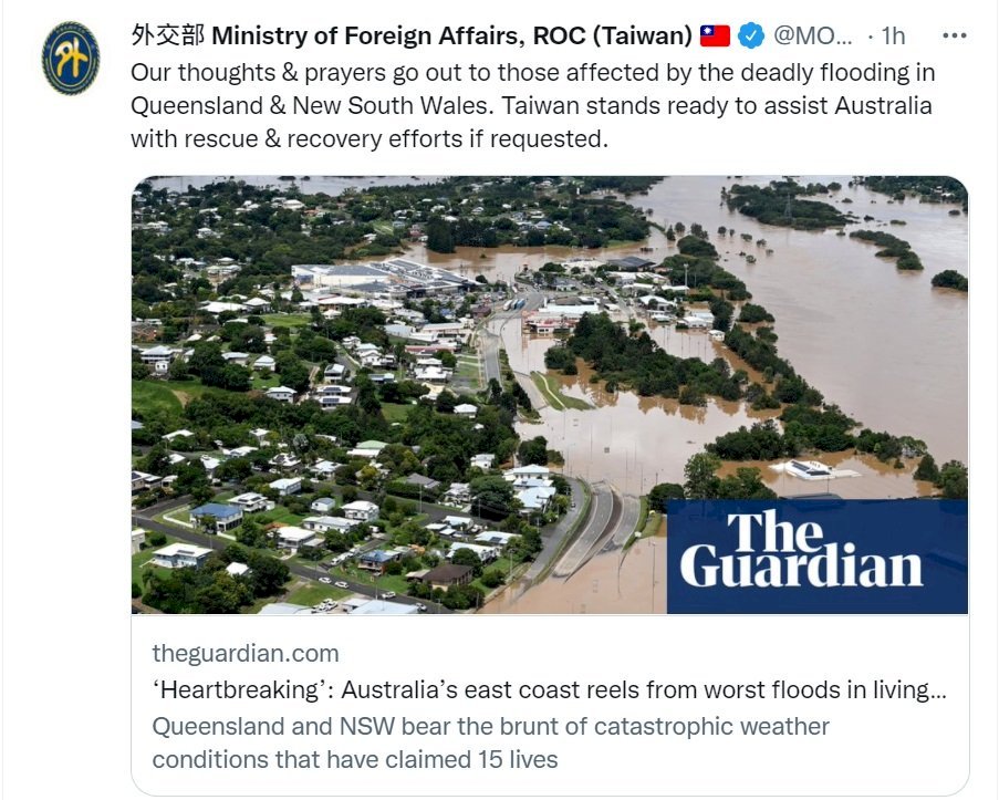 Presidential Office extends condolences to Australia flood victims