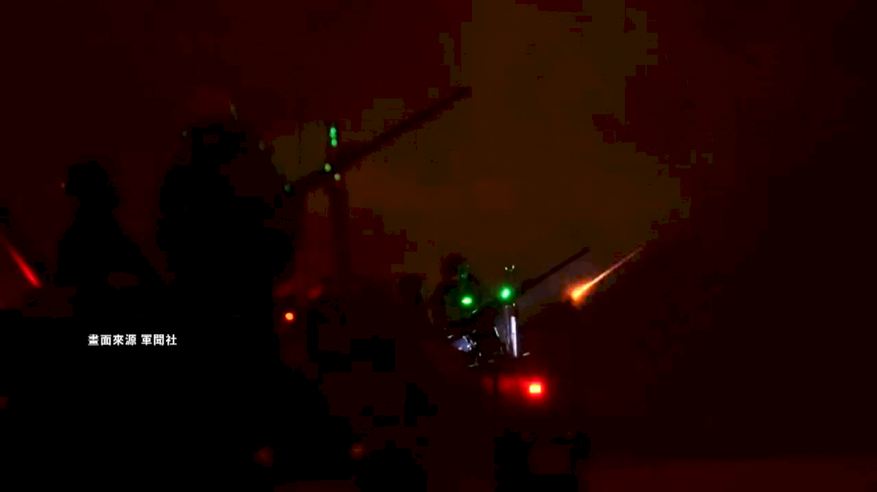 VIDEO: Tracer fire lights up night sky above Taiwan’s outlying islands