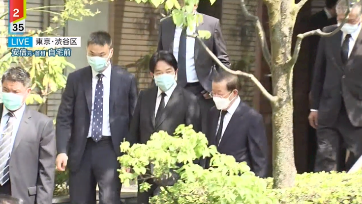 Taiwan vice president meets family of Japan ex-PM Abe in Tokyo