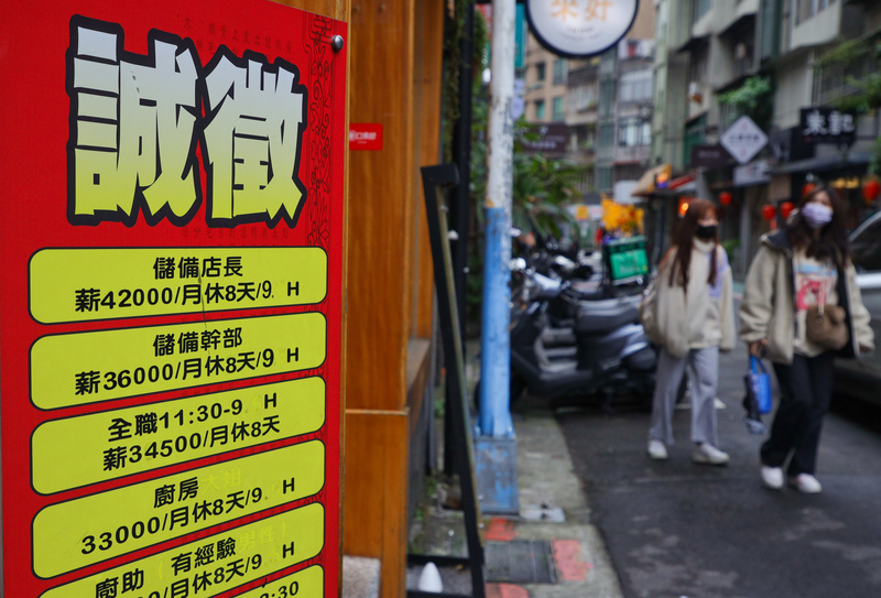Taiwan’s March unemployment rate at 3.6%, lowest in 23 years