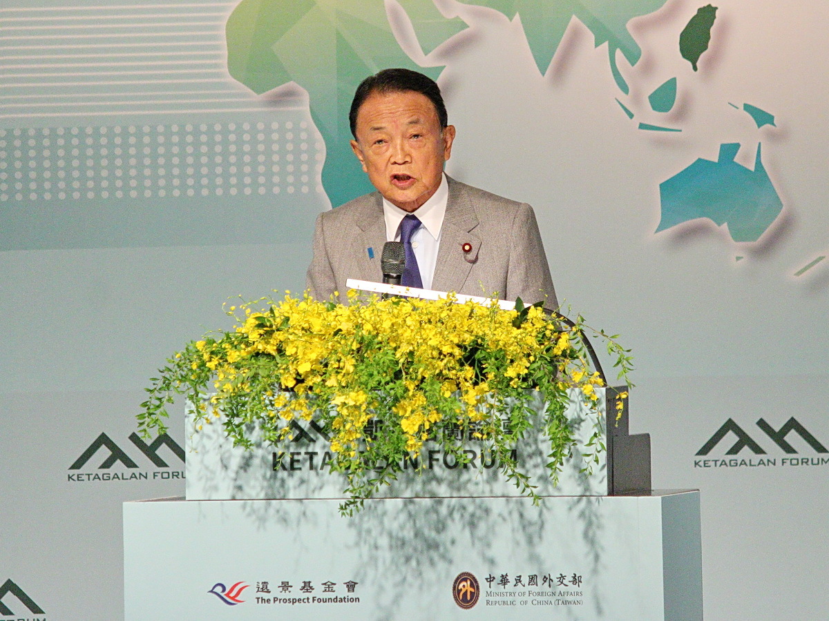 Japan ex-PM says deterrence requires the display of willingness to employ force if needed