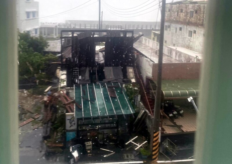 Green Island suffers damage to homes and vehicles from Typhoon Haikui