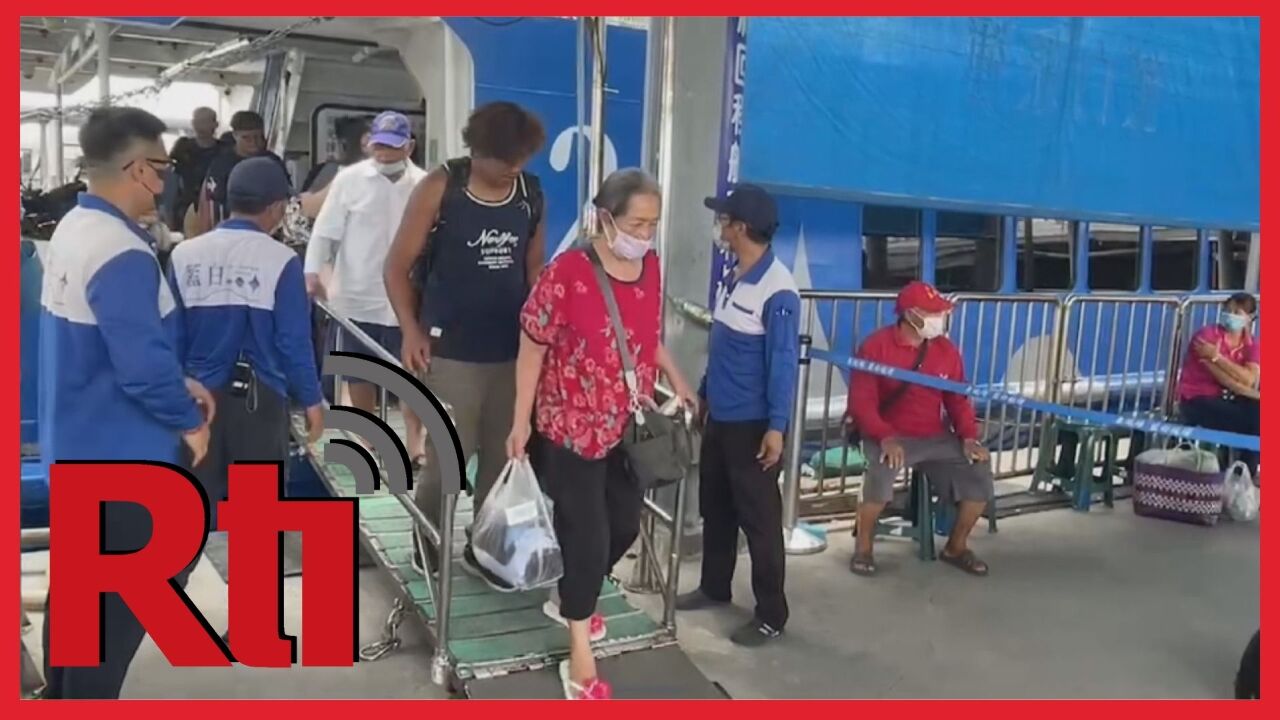 VIDEO: Ferry operators finally resume services with the departure of Typhoon Haikui