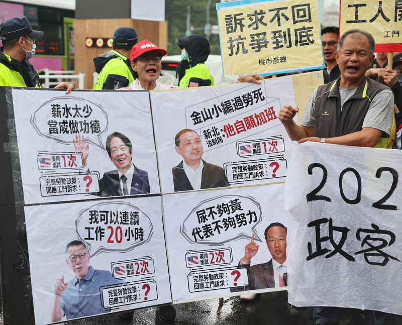 Labor groups lead protests 100 days before presidential election