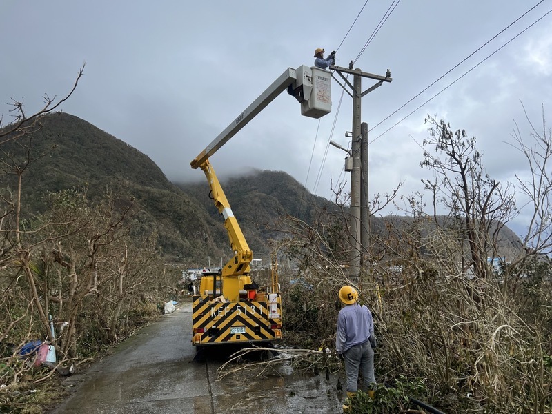 Power restored to Orchid Island homes after Typhoon Koinu