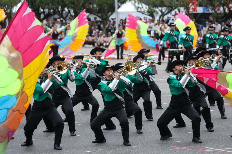 Student band Emerald Knights perform at Taiwan’s National Day