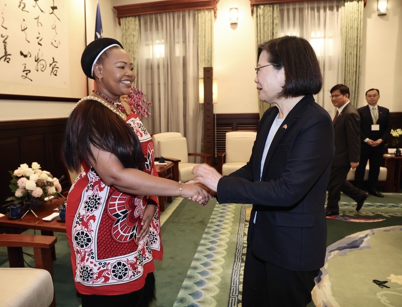President Tsai receives Eswatini foreign minister at Presidential Office