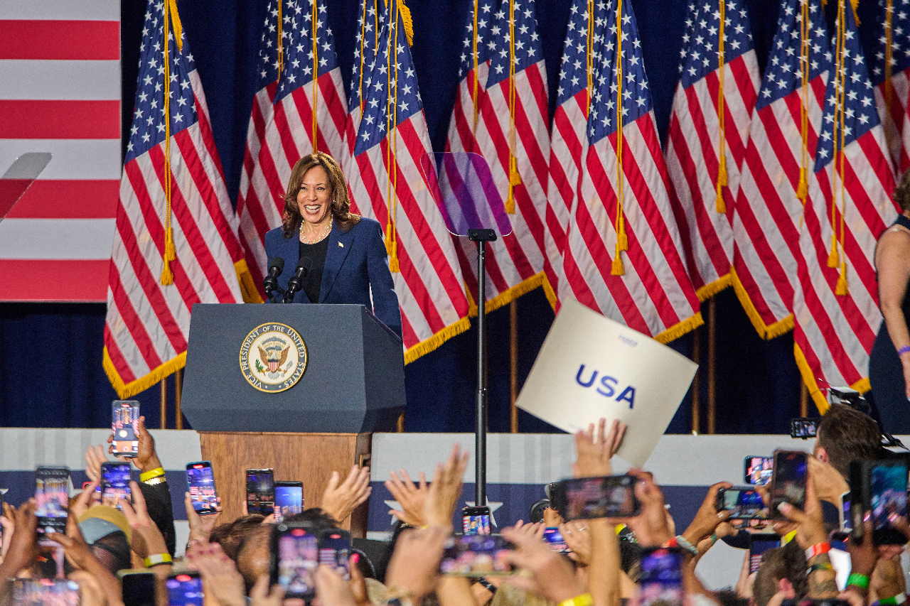 Harris targets Trump’s weaknesses in first rally as Democratic nominee