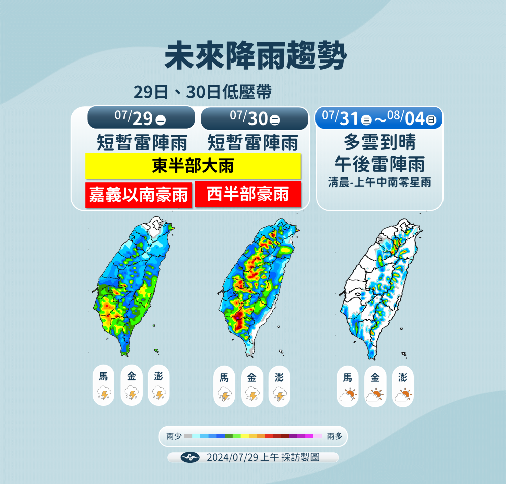 Heavy rains to follow Typhoon Gaemi, but another typhoon is unlikely