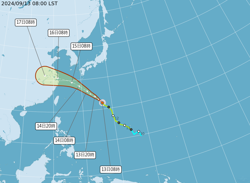 Tropical storm Bebinca to bring showers and thunderstorms to Taiwan