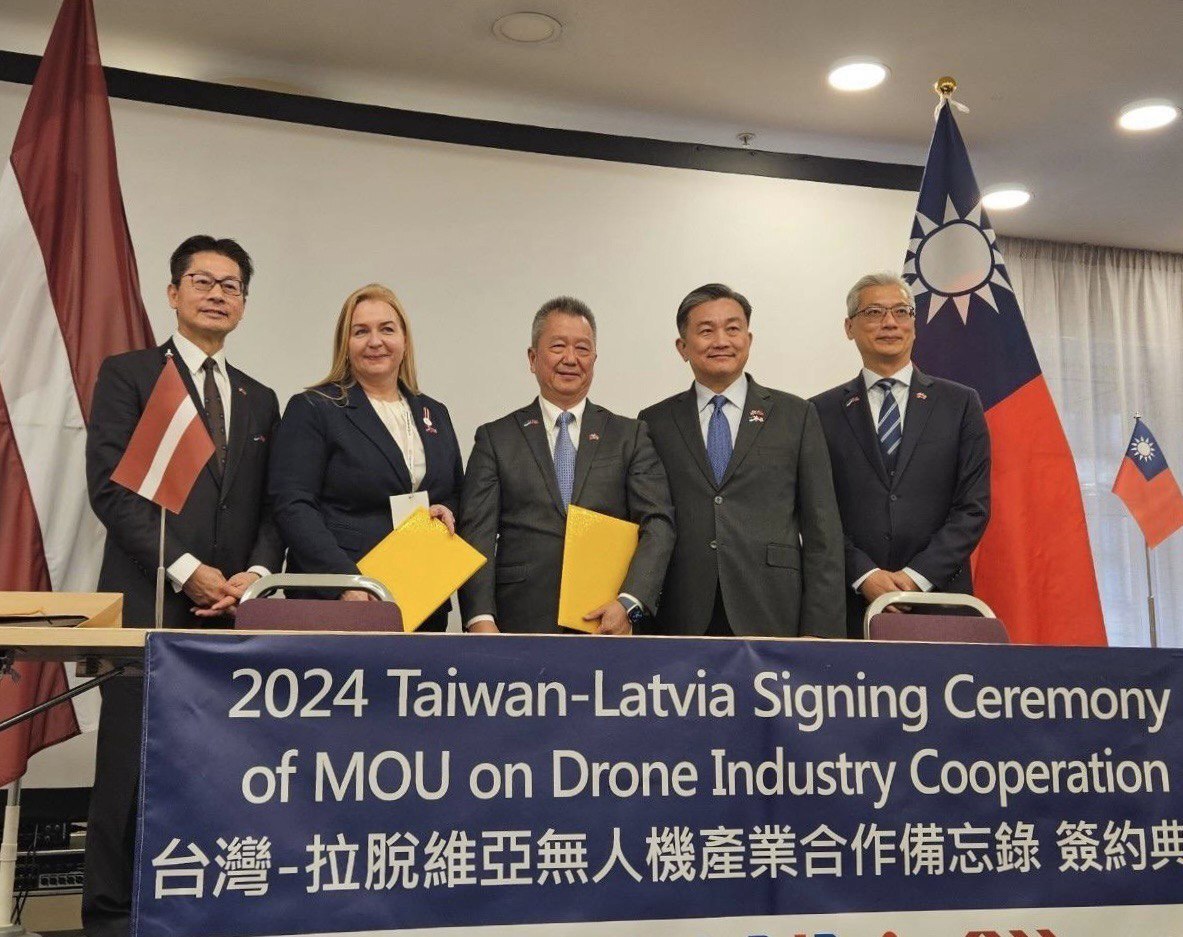 Taiwan and Latvia sign memorandum on drone industry cooperation