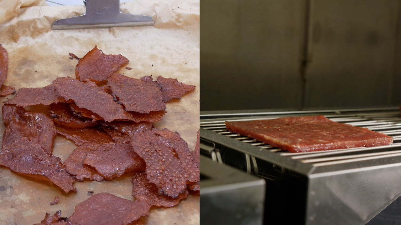 WATCH: Pork jerky stores bustling ahead of Lunar New Year celebrations
