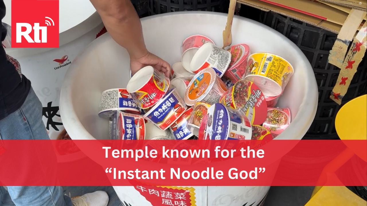 WATCH: Taiwan’s “Instant Noodle God” temple