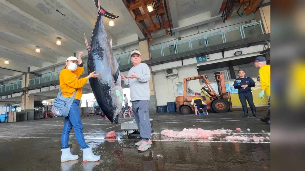 WATCH: This year's first bluefin tuna weighs in at 216 kilos